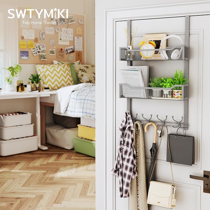 SWTYMIKI Over The Door Hooks Organizer - Image 5