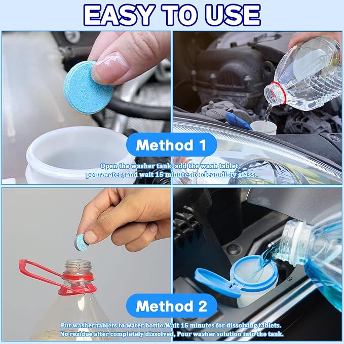 100 Pieces Windshield Washer Tablets, 1 Piece Makes 1 Gallon Windshield Washer - Image 5