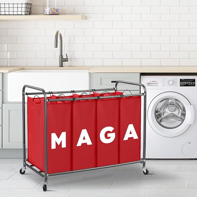 Laundry Sorter Hamper with Wheels, Laundry Basket Sorter 47.8 Gal, Heavy-Duty - Image 7