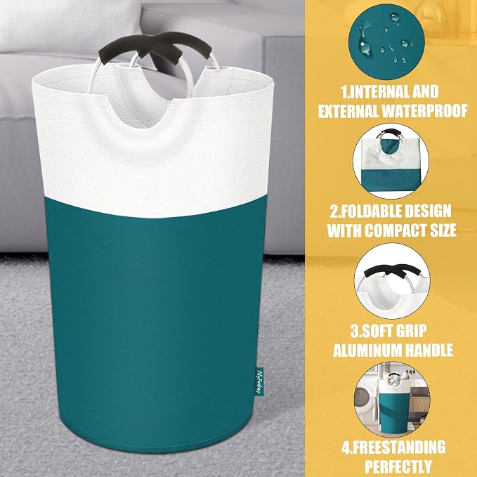 125L Laundry Basket, Collapsible Laundry Hamper - Image 3
