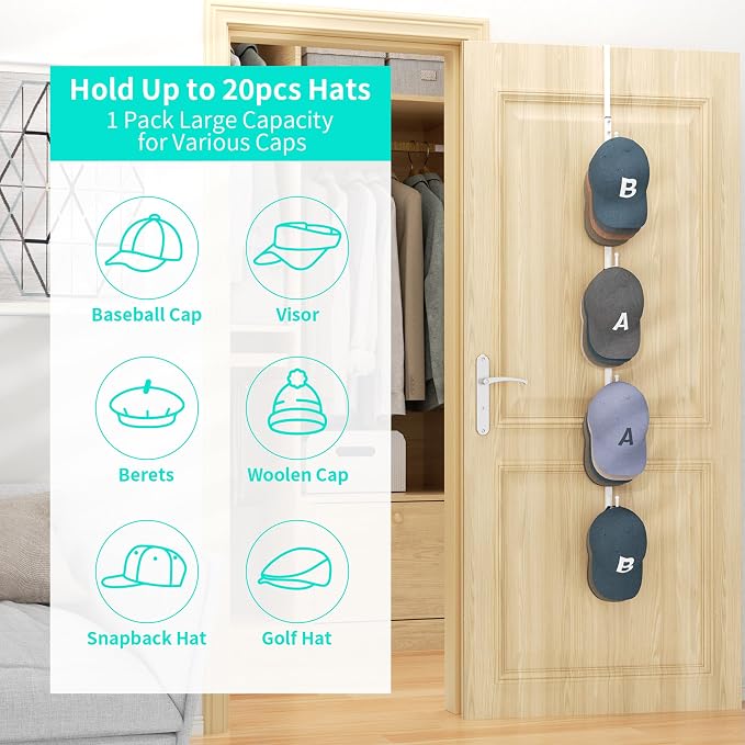 HapiRm Over Door Hat Rack - Image 5