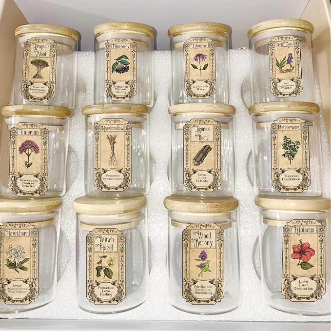 72Pcs Herb Stickers Lables for Jars Vintage Spice Apothecary Herb Spice Labels - Image 4