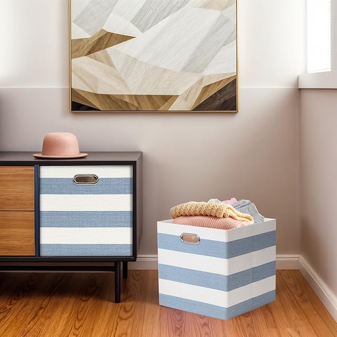 11x11 Cube Storage Bins, Collapsible Fabric Storage Cubes, Cubby Storage - Image 8
