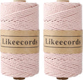 2 Rolls of Cotton Macrame Cord, 3 Strand Twisted Yarn by Likeecords