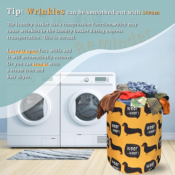 Dachshund Dog Laundry Hamper Funny Dogs Laundry Basket - Image 6