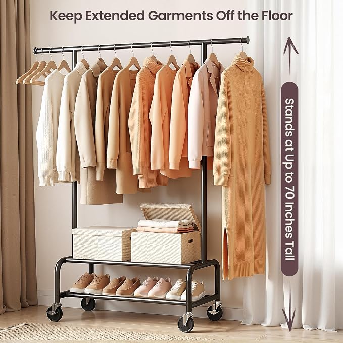 Clothes Rack for Hanging Clothes, Portable Clothing Rack - Image 6