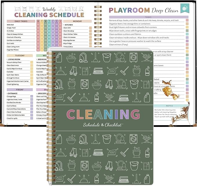 Adhd Cleaning Planner for Adults Women, Cleaning Schedule and Checklist by KamoyPlanner