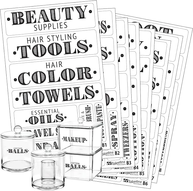 Talented Kitchen Farmhouse Bathroom Label Stickers by TalentedKitchen