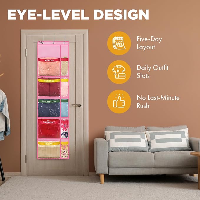 Over the Door Weekly Clothes Organizer - Image 6