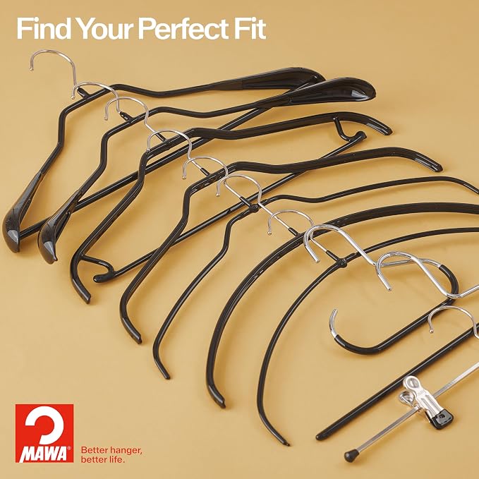 Mawa by Reston Lloyd Euro Series Non-Slip Space Saving Clothes Hanger - Image 6