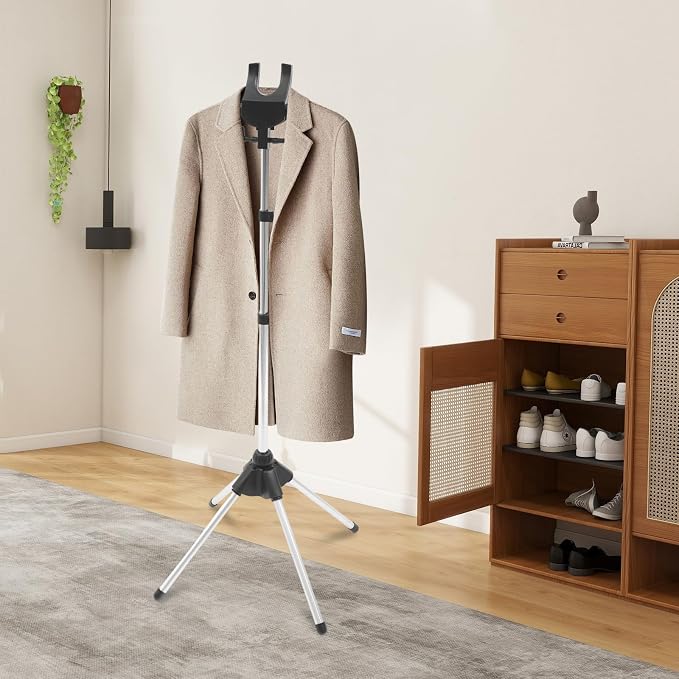 Hanging Ironing Rack, Handheld Clothes Steamer Holder, Adjustable Garment Hanger - Image 3