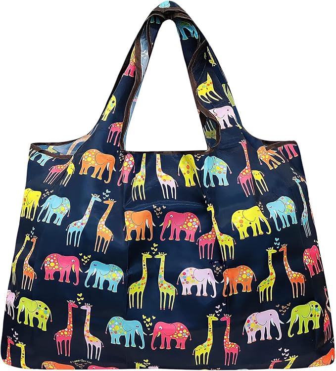 allydrew Large Foldable Tote Nylon Reusable Grocery Bag - Image 3