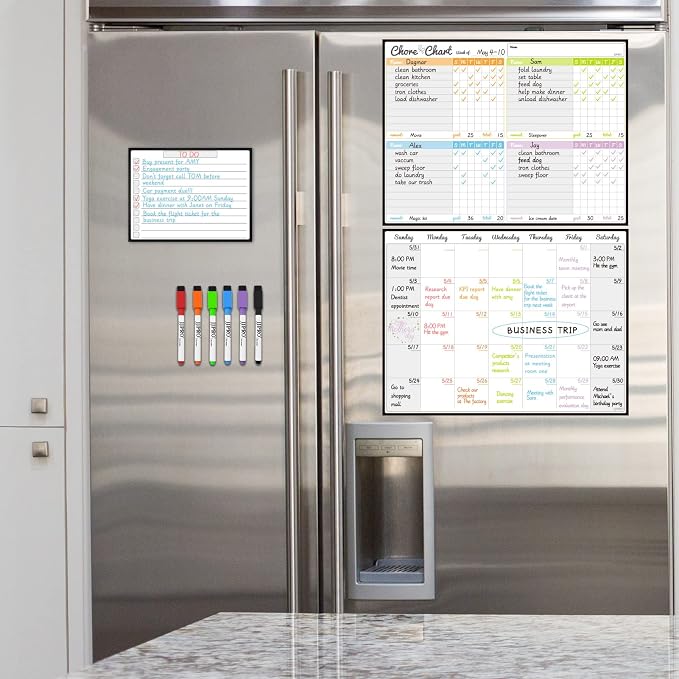 Magnetic Dry Erase Chore Chart and Calendar Bundle - Image 7