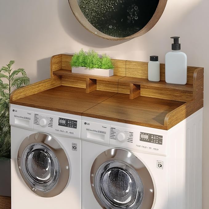 Washer Dryer Countertop, Laundry Wood Shelf Topper - Image 3