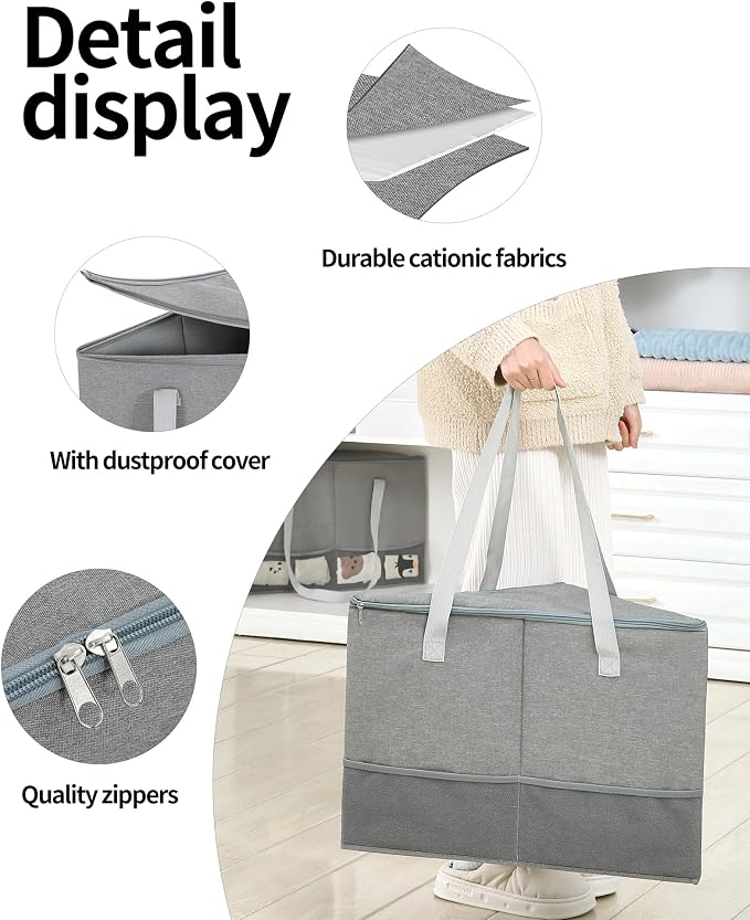 2 Pack Rigid Hanger Organizer, Triangle Storage Bin - Image 5
