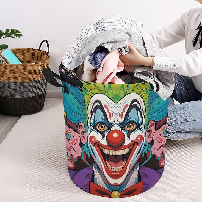 Clowns Laundry Basket with Handles, Laundry Hamper with Internal Support - Image 8