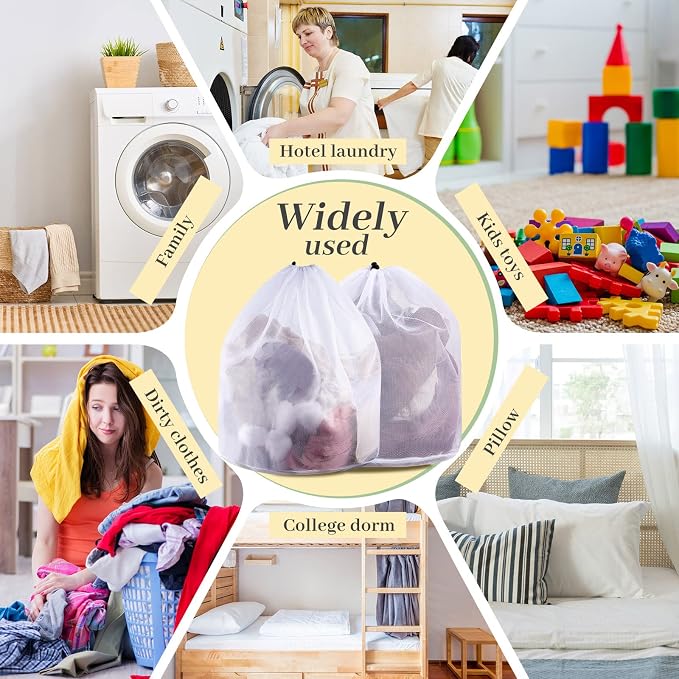 12 Pcs 24 * 32 Inches Fine Mesh Laundry Bag - Image 5