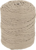 HARFINGTON Natural Macrame Cord 3mm x 328 Yards 4 Strand Twisted Cotton Macrame by HARFINGTON