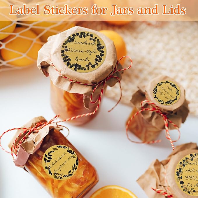 500Pcs 2 Inch Canning Jar Labels, Blank Kraft Stickers - Image 4