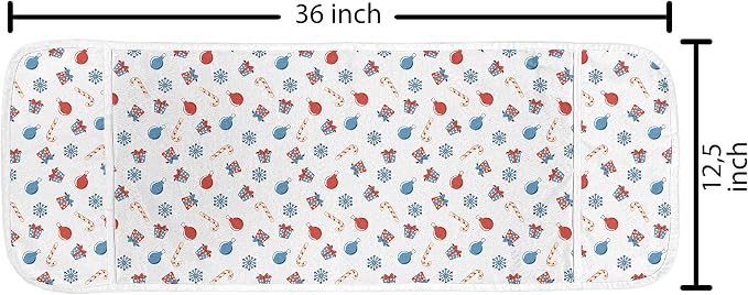 Ambesonne Christmas Microwave Oven Cover, Snowflakes Surprise Present Boxes - Image 2