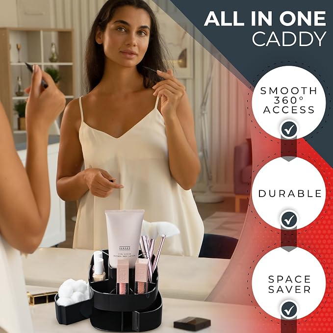 Masirs Small 360 Rotating Makeup Organizer - Image 6