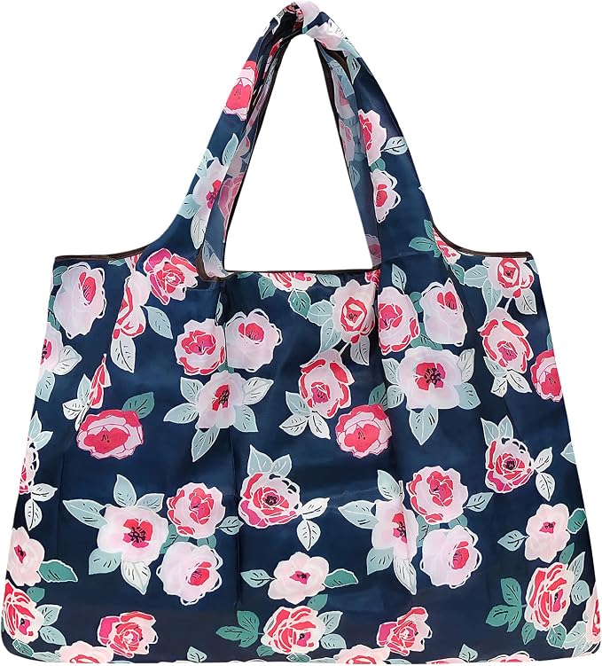 allydrew Large Foldable Tote Nylon Reusable Grocery Bag - Image 3
