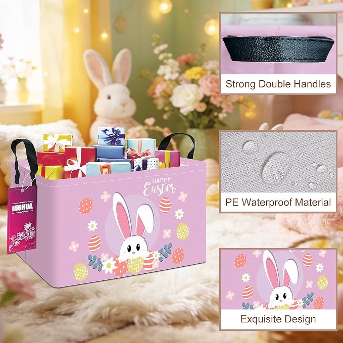 Rectangular Storage Basket Fabric Organizer Bin - Image 6