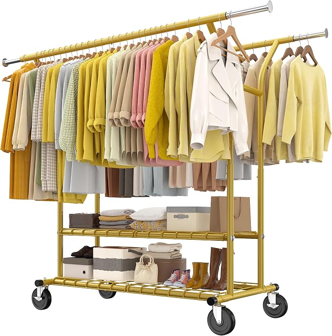 Raybee 74" W Clothes Rack Load 630 LBS, Clothing Racks by Raybee