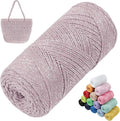 Sparkle Macrame Cord 1.5mm x 306 Yards Cotton Glitter Yarn by LEREATI