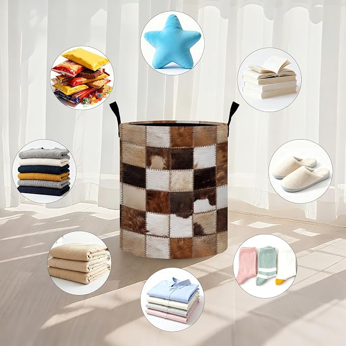 Cow Laundry Basket Storage Bin Foldable Laundry Hamper Clothes Storage Bucket - Image 5