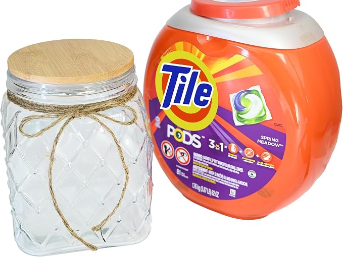 Skywin TidyFriend Glass Laundry Pods Container, Laundry Containers - Image 4