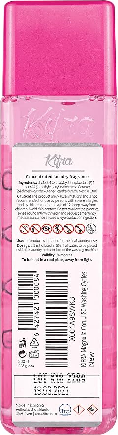 KIFRA MAGNOLIA Concentrated Laundry Fragrance 6.76 Fl Oz 200ml 80 Washing Cycles - Image 2