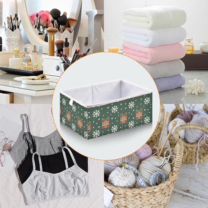 senya Large Storage Bins Collapsible Foldable Storage Cubes Fabric Basket - Image 5
