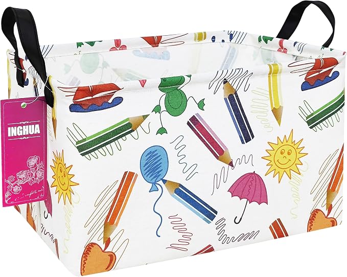 Rectangular Storage Basket Fabric Organizer Bin by INGHUA