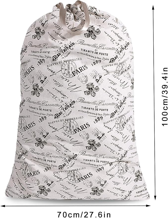Extra Large Laundry Bag with Drawstring and Handle, Heavy Duty Travel Dirty - Image 2