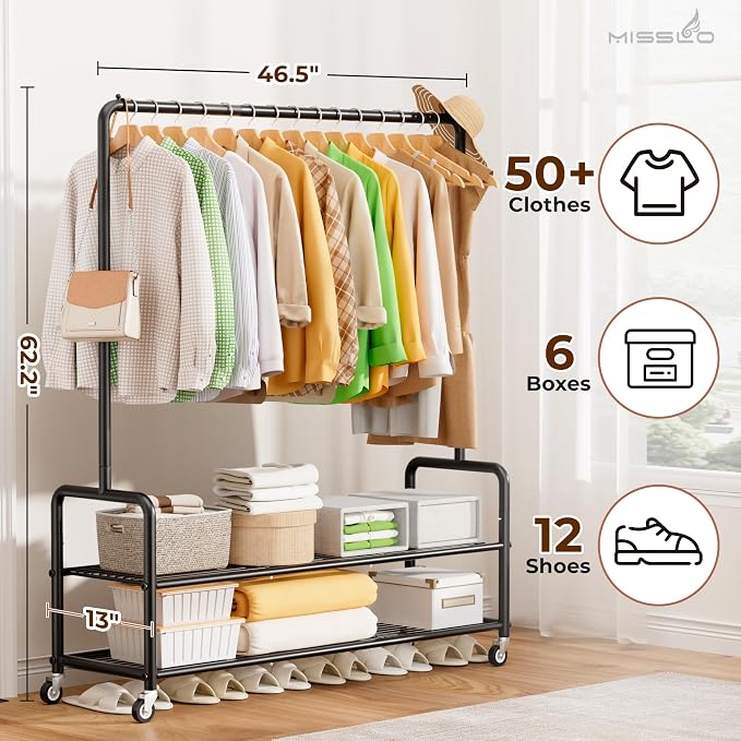 MISSLO Heavy Duty Clothes Rack - Image 5