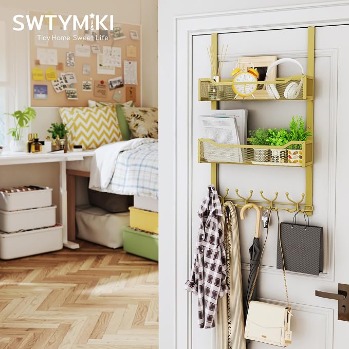 SWTYMIKI Over The Door Hooks Organizer - Image 5