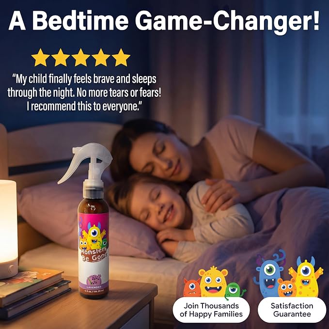 Monsters Be Gone Body and Linen Spray Lavender Odor Neutralizer Natural - Image 6