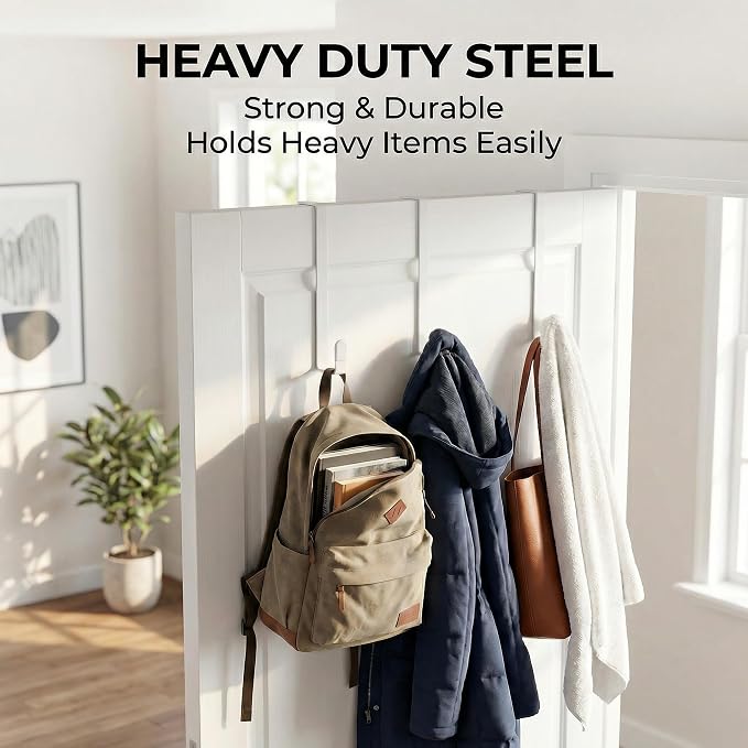Unjumbly 4 Pack Over The Door Hooks - Image 6