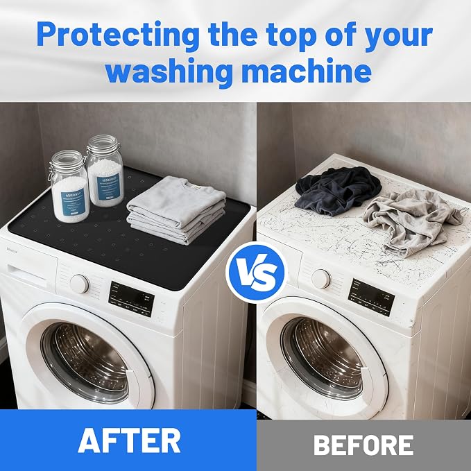 1 Pack 26" x 18" Washer and Dryer Topper, Silicone Washer Dryer Countertop - Image 3