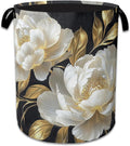 White Flowers Laundry Hamper by Unknown