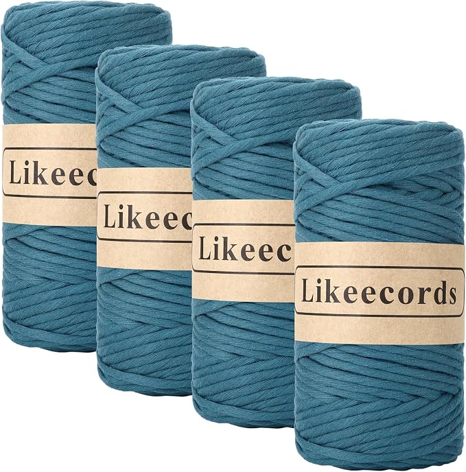 4 Skeins of 4mm X 80m Single Strand Macrame Cord Handmade Decorations Softer by Likeecords