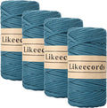 4 Skeins of 4mm X 80m Single Strand Macrame Cord Handmade Decorations Softer by Likeecords