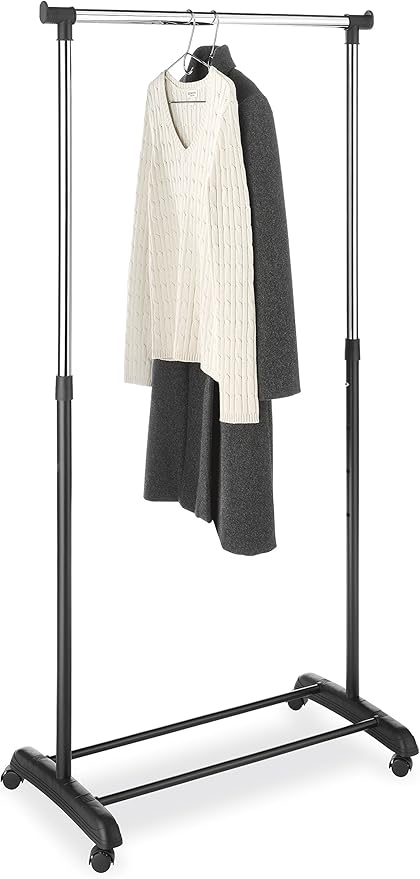 Whitmor Heavy Duty Adjustable Garment Rack-Rolling Clothes Organizer by Whitmor