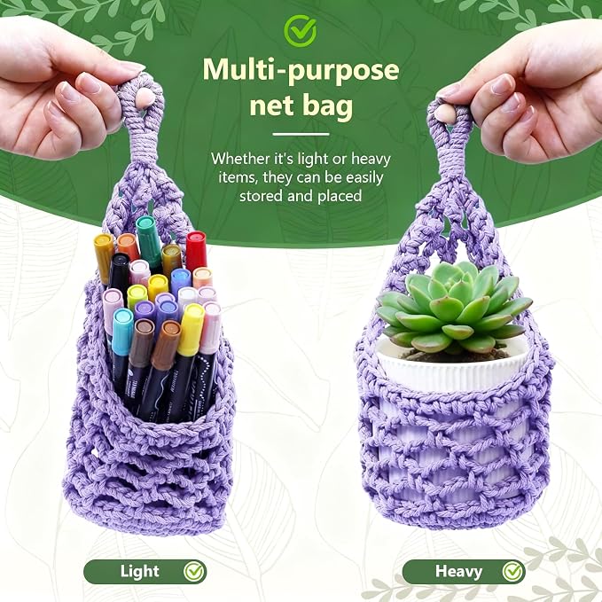 Macrame Wall Plant Hanger, Hanging Planter Basket Holder, Wall Planters - Image 2