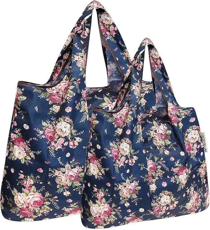 allydrew Large Foldable Tote Nylon Reusable Grocery Bag by allydrew
