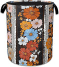 Boho Flowers Laundry Basket, Oxford Cloth Vintage Laundry Hamper by Unknown