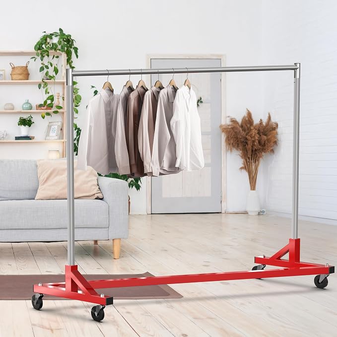 Simple Houseware Industrial Grade Z-Base Garment Rack, 500lb Load - Image 3