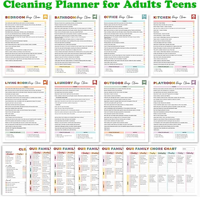 ADHD Cleaning Planner for Adults Teens, Undated Daily, Monthly Cleaning - Image 3