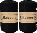2 Rolls of Cotton Macrame Cord, 3mm x 100m, 3 Strand Twisted, Macrame Rope by Likeecords